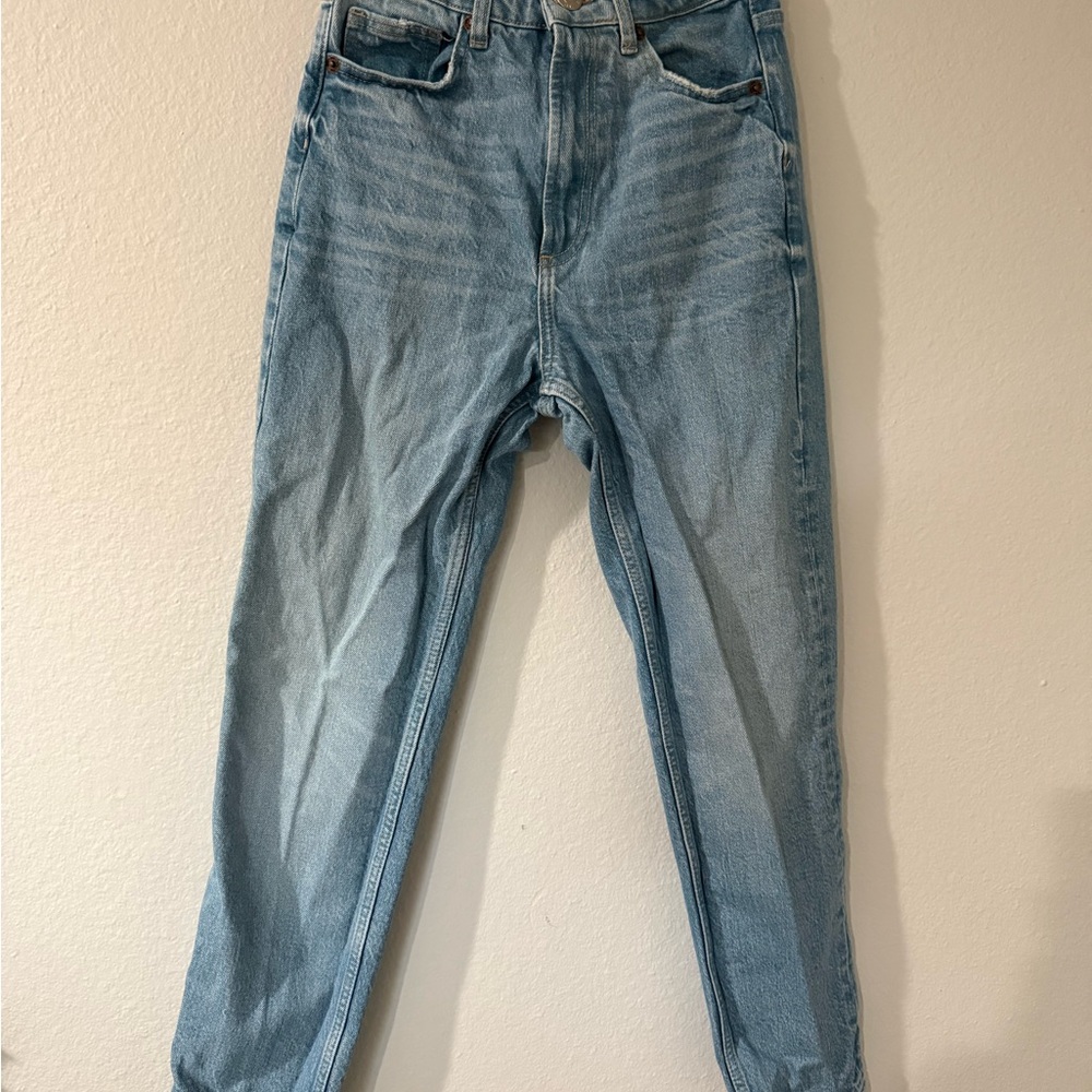 Zara Women's Light Blue Ankle Jeans